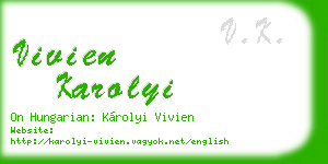 vivien karolyi business card