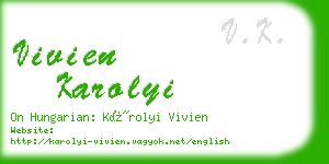 vivien karolyi business card